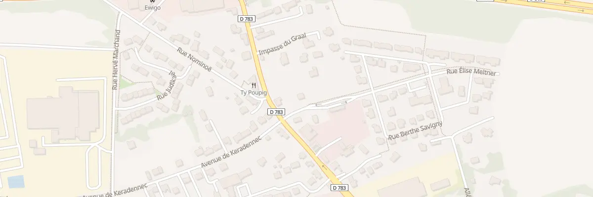 Plan du 98 Av de Ty Bos à Quimper