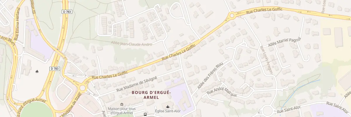 Plan du 25 Rue Charles le Goffic à Quimper