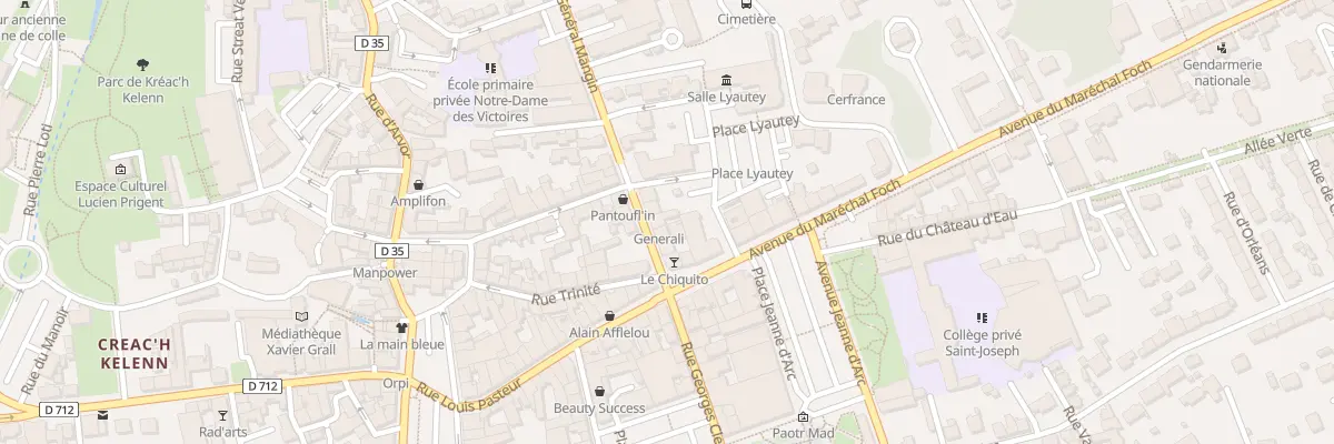 Plan du 8 Rue du Général Mangin à Landivisiau