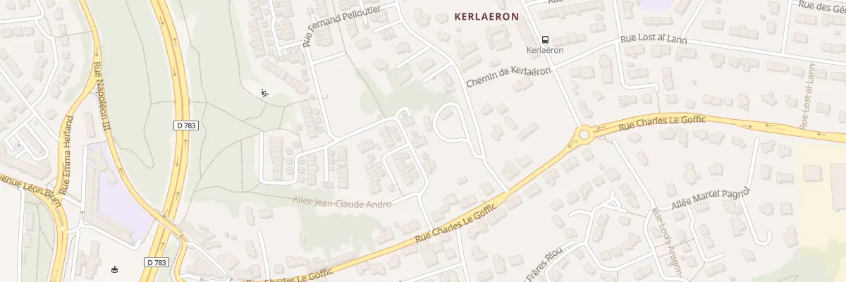 Plan du 7 Rue Fernand Pelloutier à Quimper