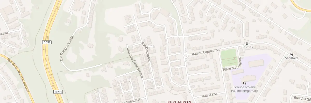 Plan du 83 Rue Descartes à Quimper