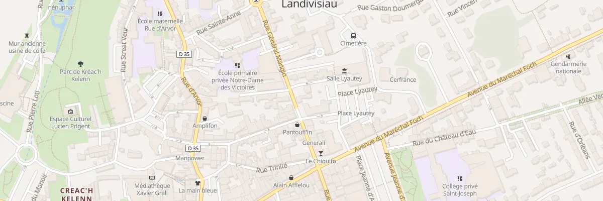 Plan du 18 Rue du Général Mangin à Landivisiau