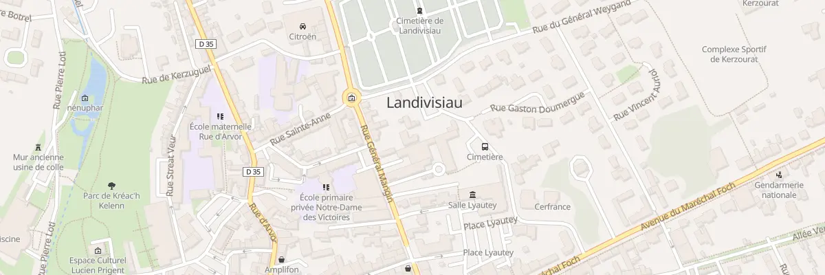 Plan du 30 Rue du Général Mangin à Landivisiau