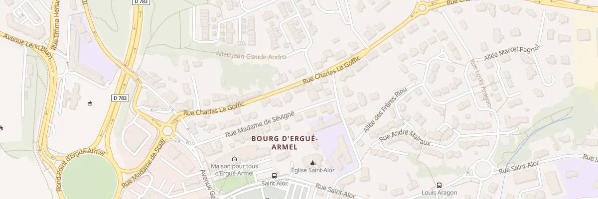 Plan du 19 Rue Charles le Goffic à Quimper