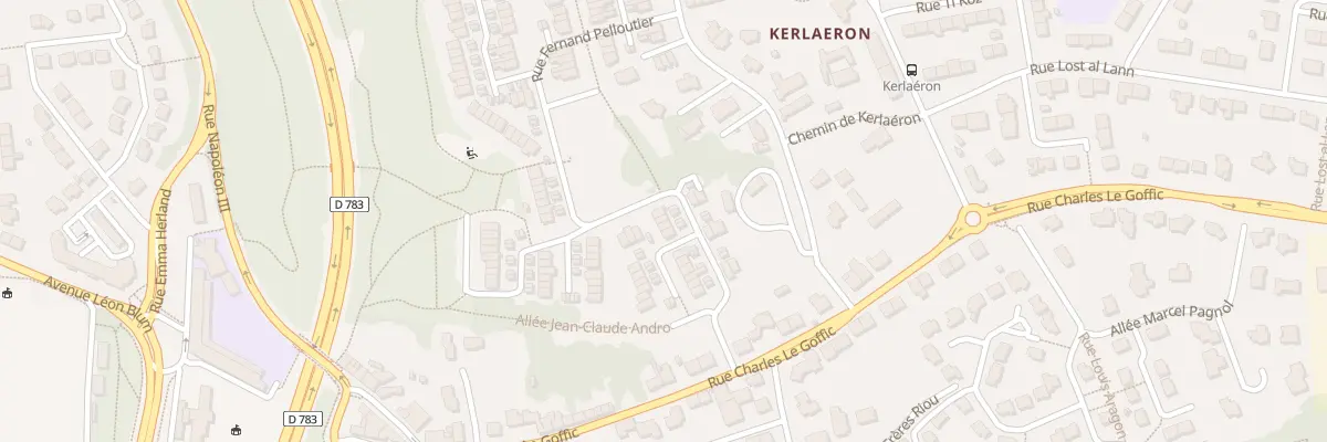 Plan du 36 Rue Fernand Pelloutier à Quimper