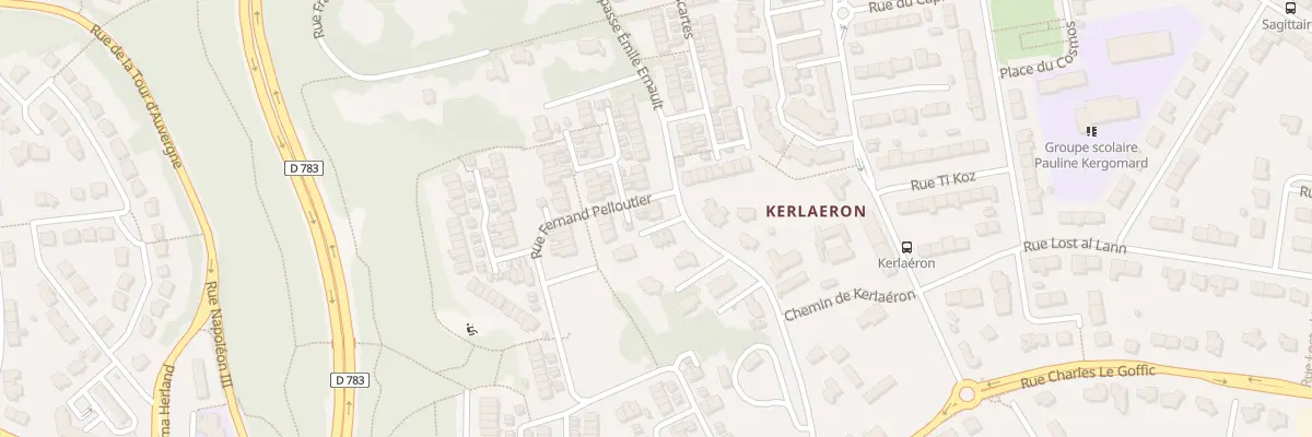 Plan du 45 Rue Fernand Pelloutier à Quimper