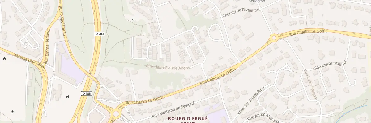 Plan du 14 Rue Fernand Pelloutier à Quimper