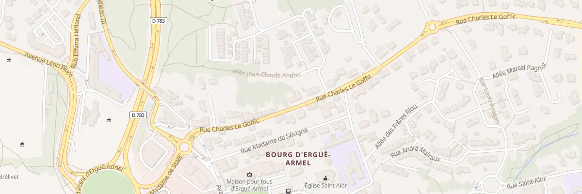 Plan du 24 Rue Charles le Goffic à Quimper