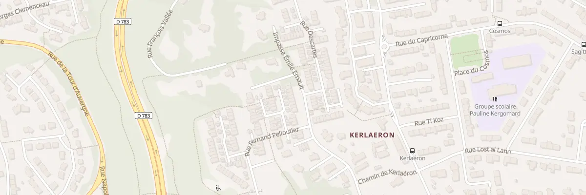 Plan du 220 Rue Fernand Pelloutier à Quimper