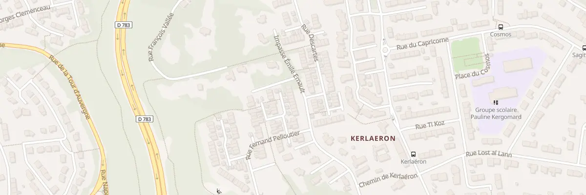Plan du 218 Rue Fernand Pelloutier à Quimper