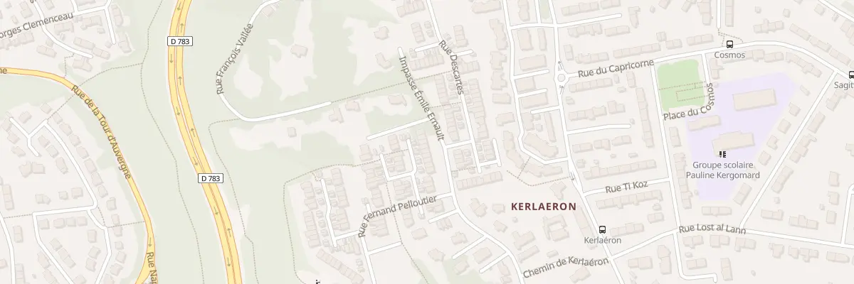 Plan du 216 Rue Fernand Pelloutier à Quimper