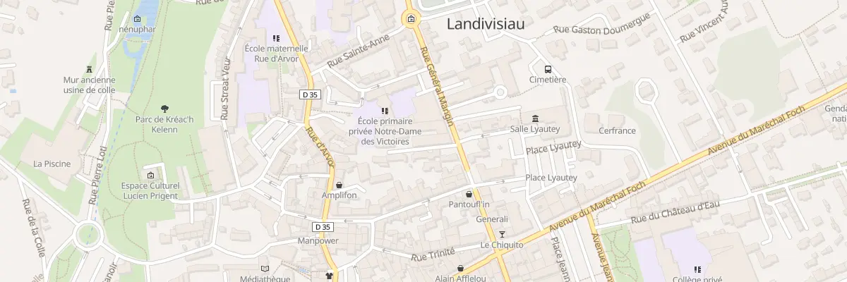 Plan du 17 Rue du Général Mangin à Landivisiau