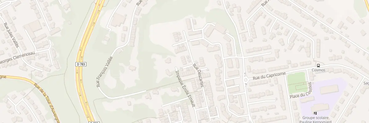 Plan du 64 Rue Descartes à Quimper