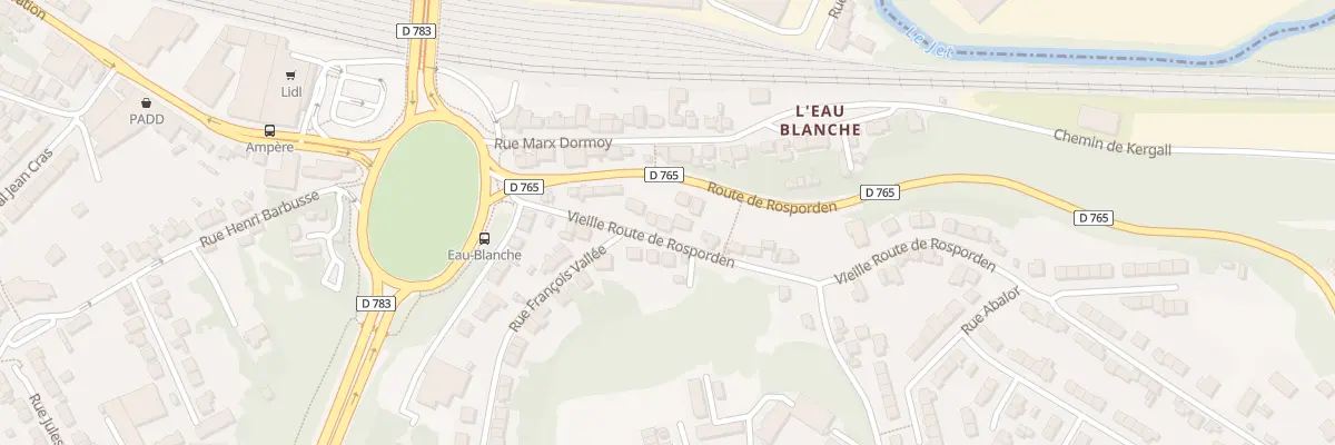 Plan du 12 Vieille Route de Rosporden à Quimper