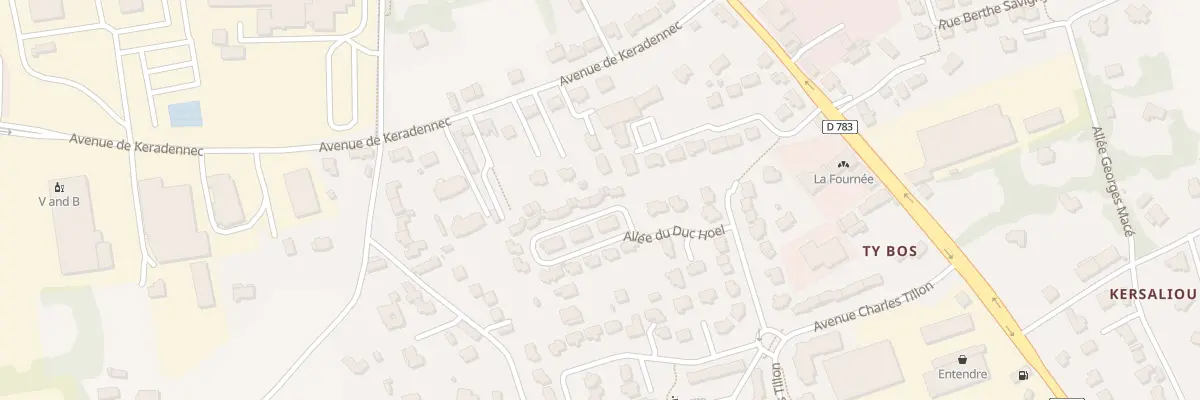 Plan du 9 All du Duc Hoel à Quimper