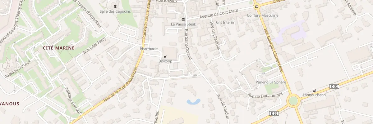 Plan du 36 Rue Saint Guénal à Landivisiau