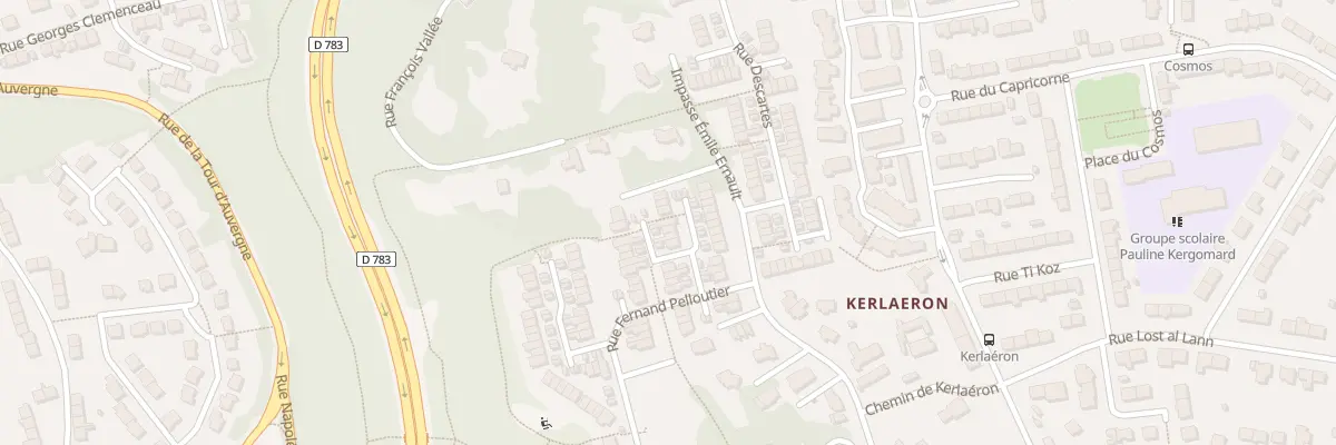 Plan du 198 Rue Fernand Pelloutier à Quimper