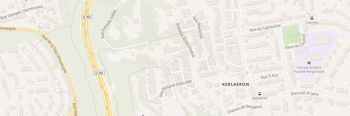 Plan du 208 Rue Fernand Pelloutier à Quimper