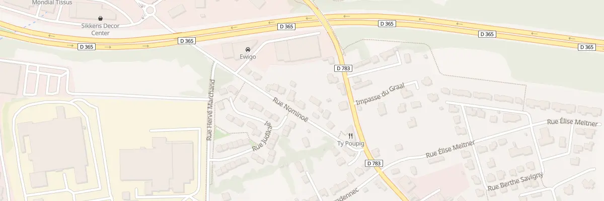 Plan du 28 Rue Nominoë à Quimper