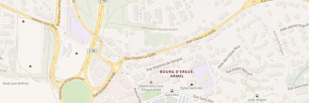 Plan du 14 Rue Charles le Goffic à Quimper