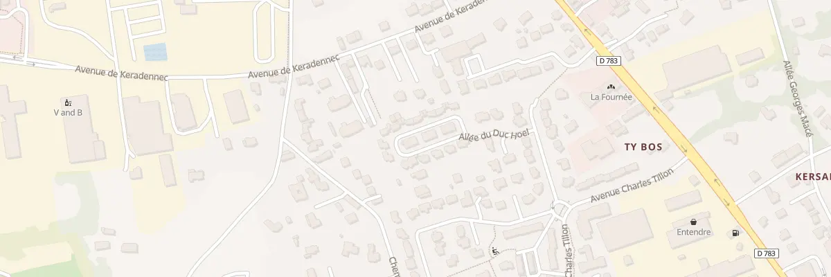Plan du 27 All du Duc Hoel à Quimper