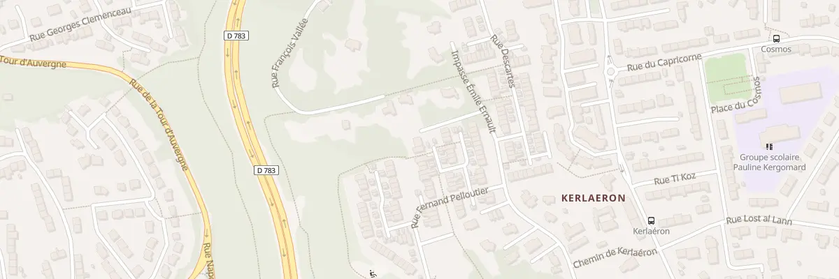 Plan du 196 Rue Fernand Pelloutier à Quimper