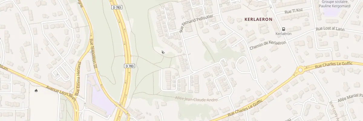Plan du 94 Rue Fernand Pelloutier à Quimper