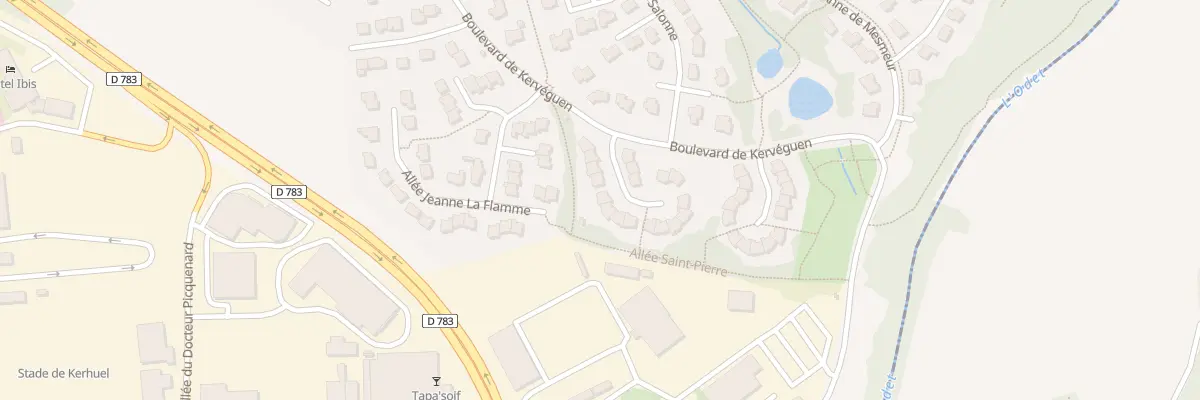 Plan du 9 All Nathalie Lemel à Quimper