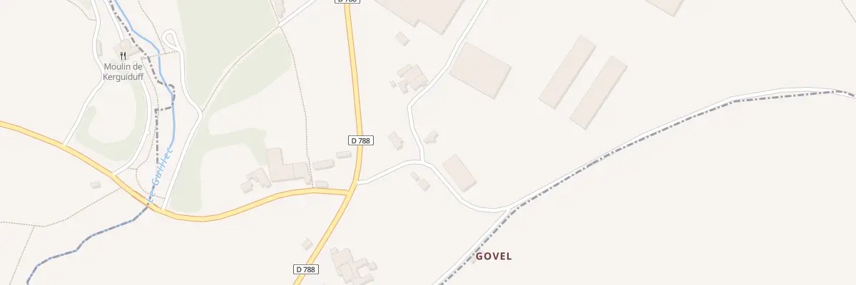 Plan du 2 Kernevez Vian à Plougoulm