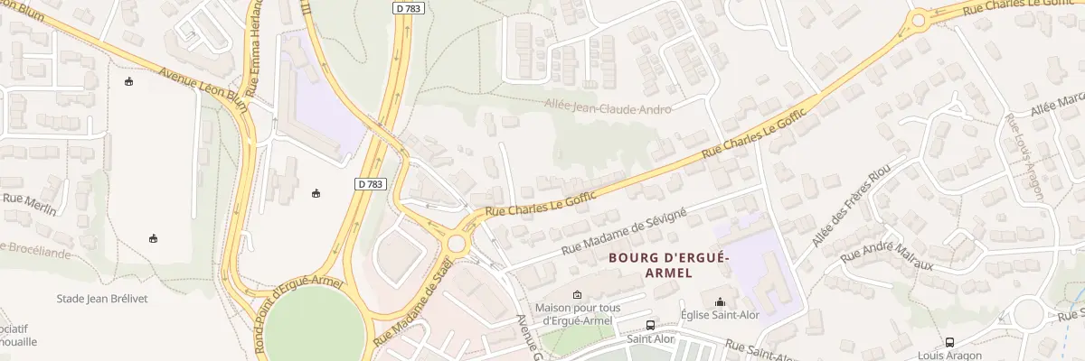 Plan du 6 Rue Charles le Goffic à Quimper
