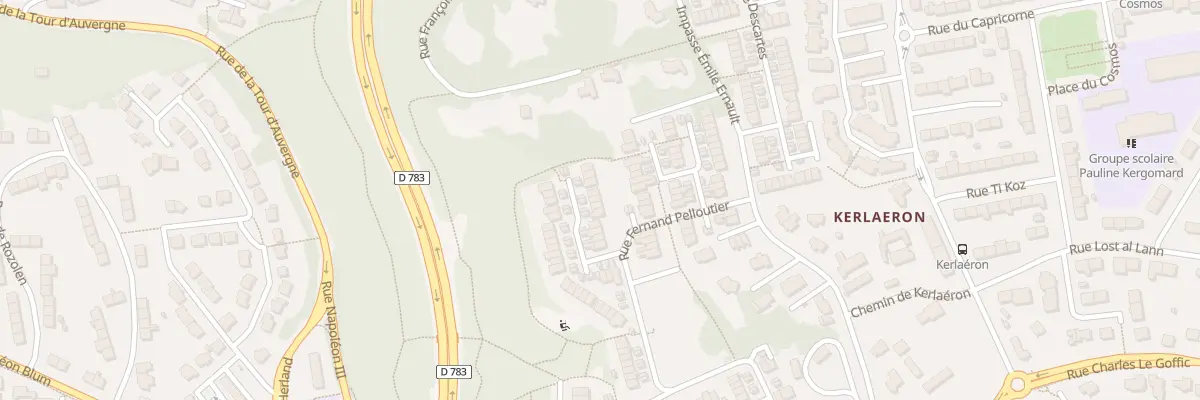 Plan du 156 Rue Fernand Pelloutier à Quimper