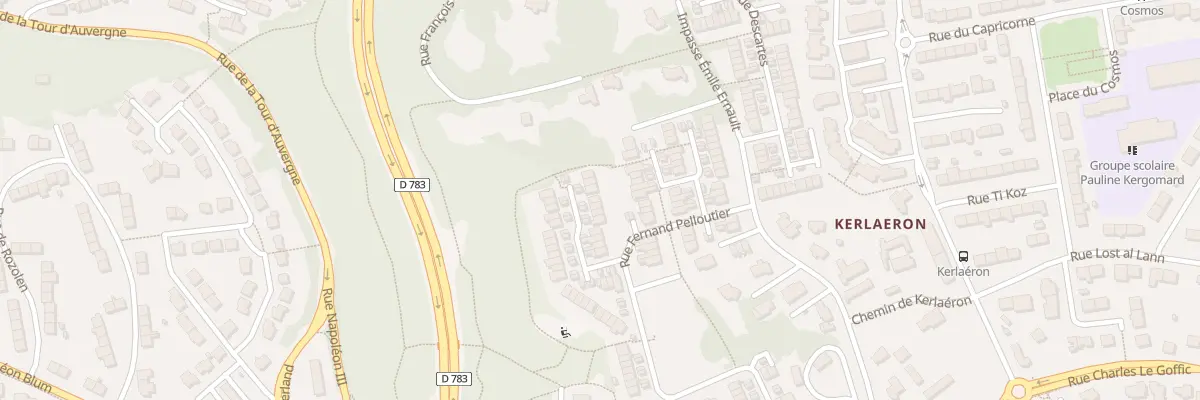 Plan du 154 Rue Fernand Pelloutier à Quimper