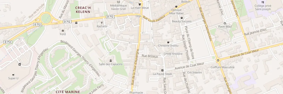 Plan du 1 Rue La Tour d’Auvergne à Landivisiau