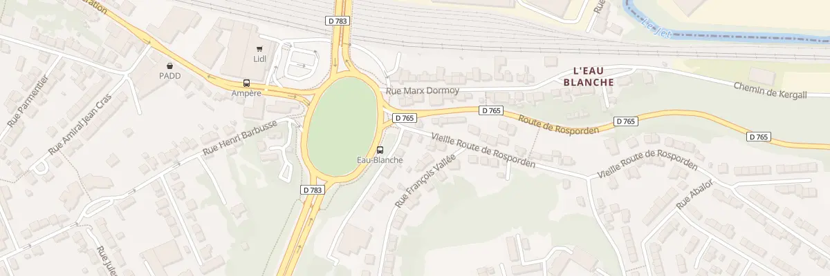 Plan du 1 Vieille Route de Rosporden à Quimper
