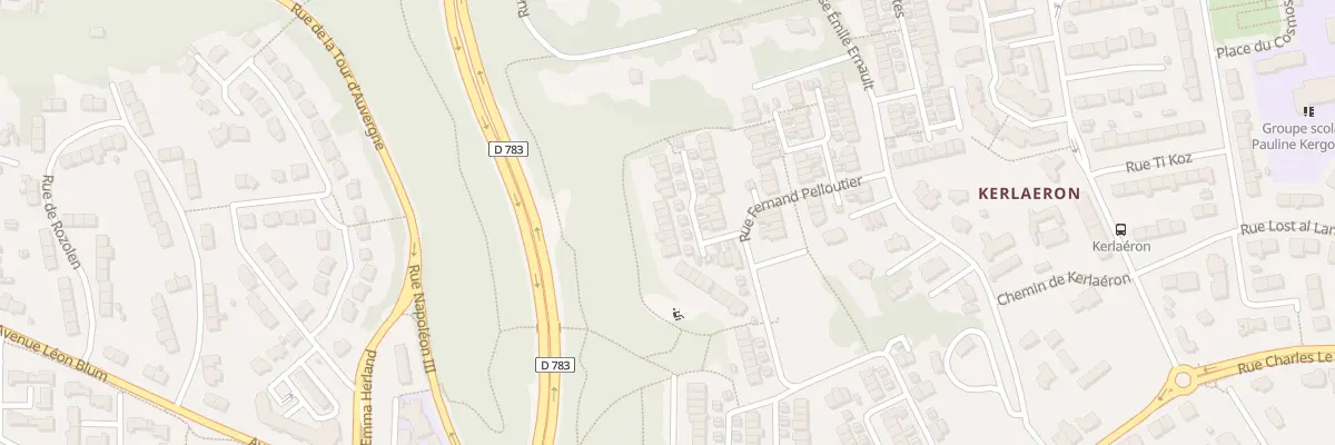 Plan du 132 Rue Fernand Pelloutier à Quimper