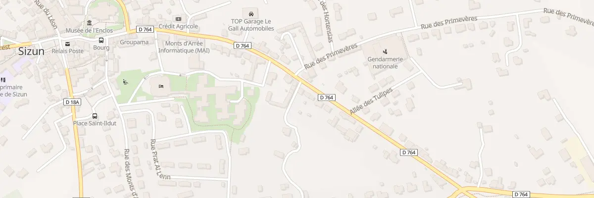 Plan du 55 Rue de l’Argoat à Sizun