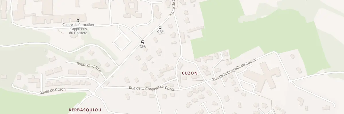 Plan du 33 Rue de la Chapelle de Cuzon à Quimper
