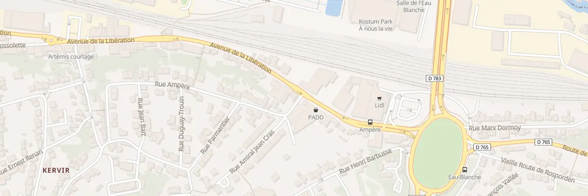 Plan du 54B Rue Ampere à Quimper