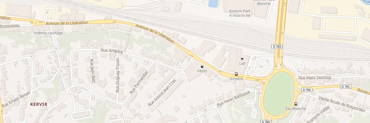 Plan du 54 Rue Ampere à Quimper