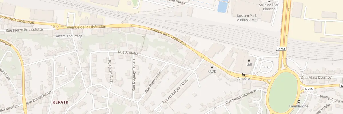Plan du 46 Rue Ampere à Quimper