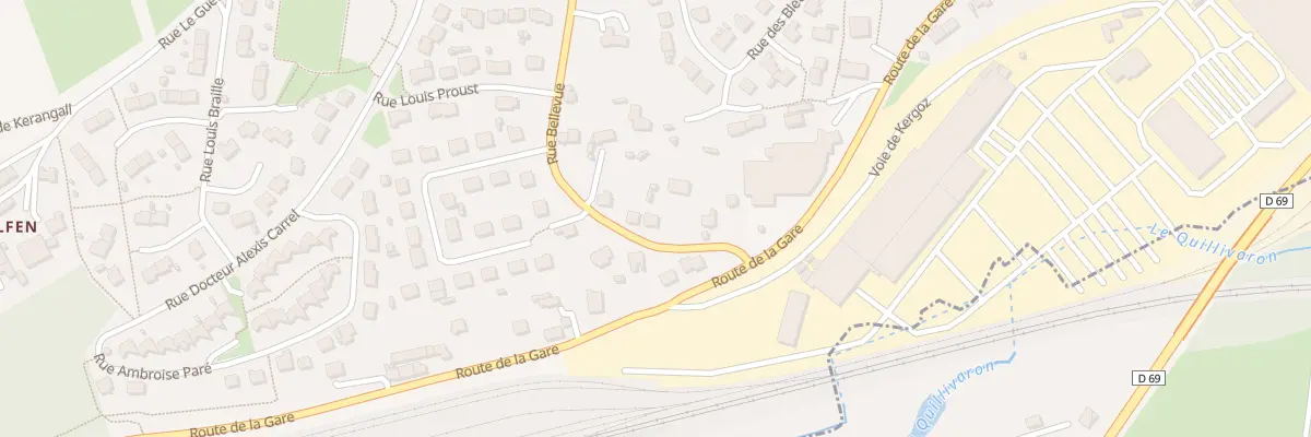 Plan du 47 Rue Bellevue à Landivisiau