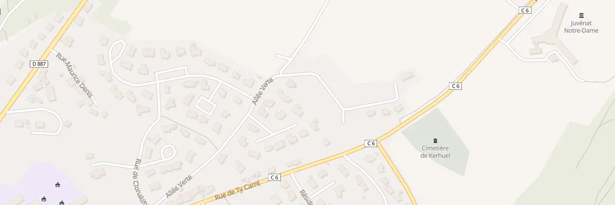 Plan du 8 Ham de l’Allée Verte à Châteaulin