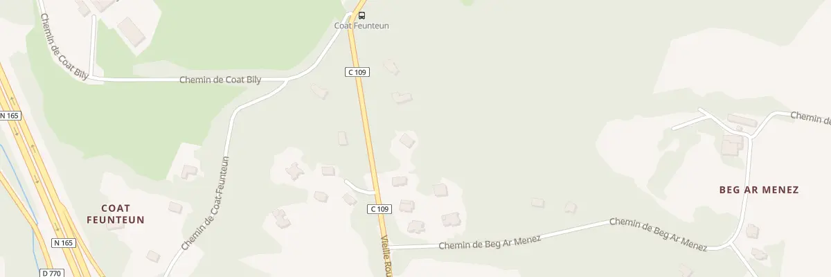 Plan du 127 Vieille Route de Briec à Quimper