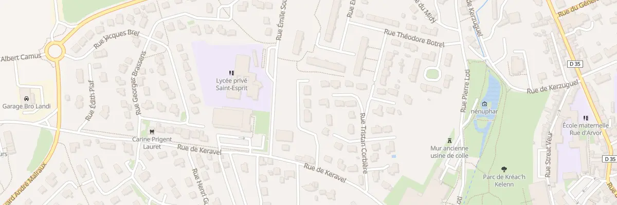Plan du 9019 Rue de Kéravel à Landivisiau