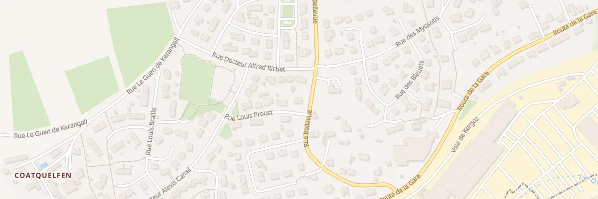 Plan du 9009 Rue Bellevue à Landivisiau