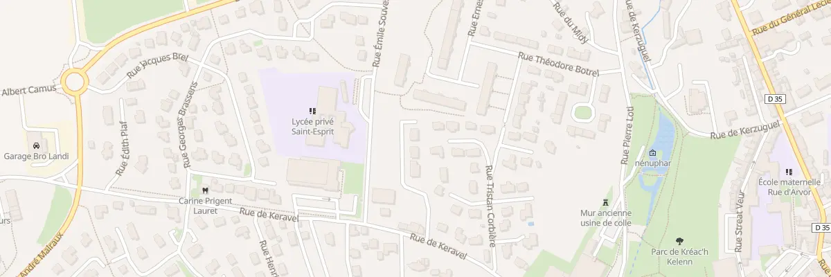 Plan du 9021 Rue de Kéravel à Landivisiau