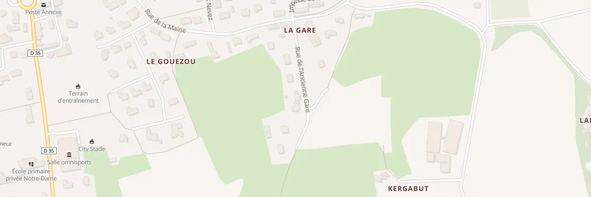 Plan du 8 Rue de l’Ancienne Gare à Plougourvest