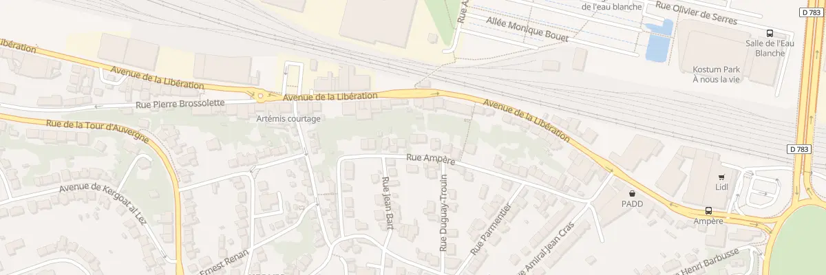 Plan du 26 Rue Ampere à Quimper