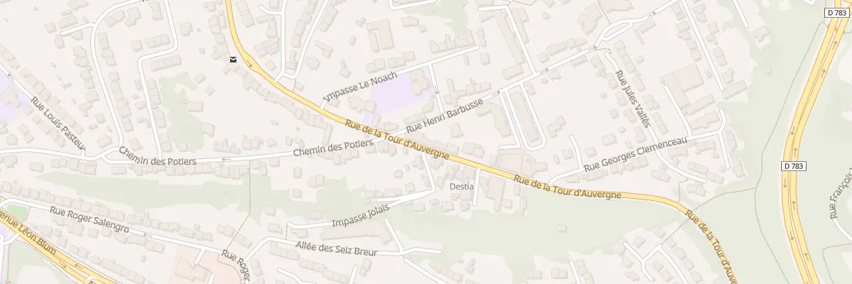 Plan du 65B Rue de la Tour d’Auvergne à Quimper