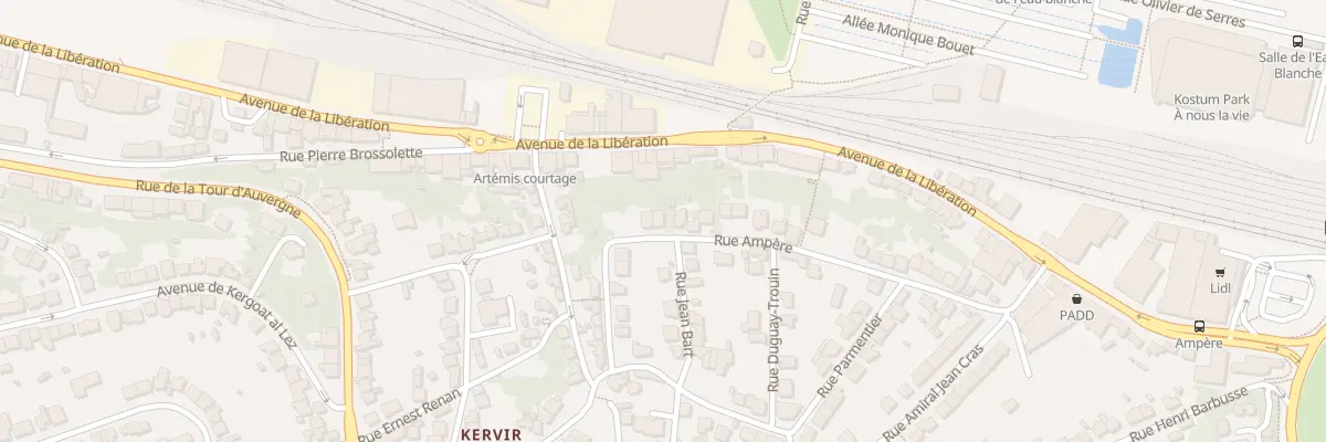 Plan du 18 Rue Ampere à Quimper